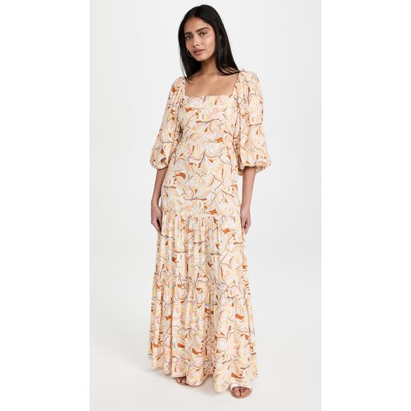 New Anthropologie L SPACE Bahia Dress RESORTWEAR $200 SMALL Soulshine Floral - Picture 2 of 9